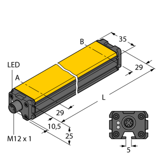 Sensore induttivo di posizione lineare LI800P0-Q25LM0-ESG25X3-H1181-Leggi tutto