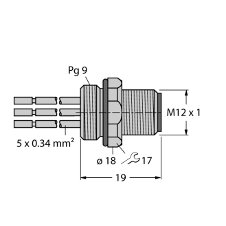 Connettore - per Sensori e attuatori: FSW4.54-0.5 Accessori per sistemi Fieldbus-Leggi tutto