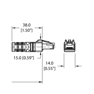 Connettore - per Sensori e attuatori: RSSX RJ45S 841-2M M12-Leggi tutto