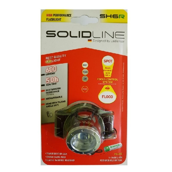 Linterna LED frontal recargable Solidline SH6R-Leer más