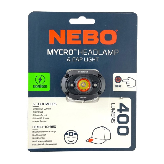 Linterna Frontal LED Recargable Nebo Einstein 400 Lúmenes HLP 0011-G-Leer más