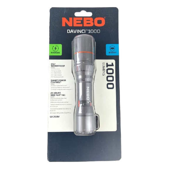 Linterna de Mano LED con Batería Recargable Davinci Nebo 1000 Lm-Leer más