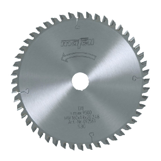 Mafell Sgeblatt-HM, 160 x 1,2/1,8 x 20 mm, Z 48, FZ/TR, fr Schichtstoffplatten-Beschreibung lesen