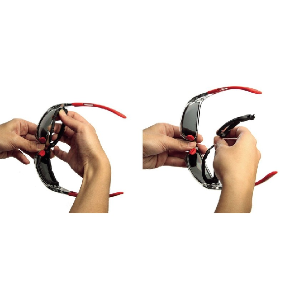 Gafas F1  incoloras con protector interior de FOAM-Leer más