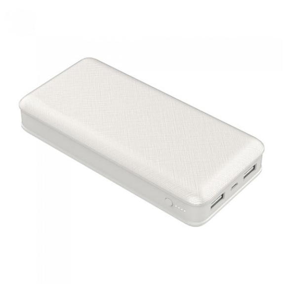 VT -3502 Power Bank Portable Charger ABS blanc 20.000mAh 2 Micro USB 2,1A Sorties - SKU 8189-Lire la description