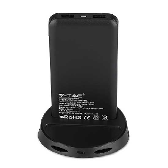 VT-3509 Power Bank caricabatterie portatile 8.000mah con ricarica wireless e base di ricarica corpo nero - sku 8863-Leggi tutto