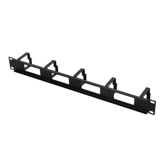 Raccogli cavi con ganci 1U per armadio Rack 19" Nero RAL9005-Leggi tutto