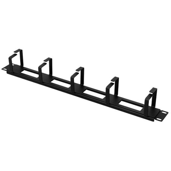 Raccogli cavi con ganci 1U per armadio Rack 19" Nero RAL9005-Leggi tutto