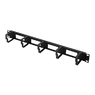 Raccogli cavi con ganci 1U per armadio Rack 19" Nero RAL9005-Leggi tutto