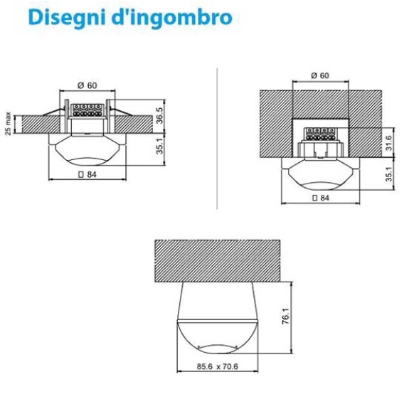 Rilevatore di movimento e di presenza da interno colore bianco Tipo 18.51  185182300300-Leggi tutto