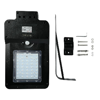 VT-ST15 armatura stradale led 15W autoalimentato nero con pannello solare e sensore pir bianco naturale 4000K - sku 8549-Leggi tutto