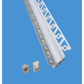 VT-8104 Profilo in alluminio angolari a scomparsa cartongesso da 2M milky cover per striscia LED - sku 3362-Leggi tutto