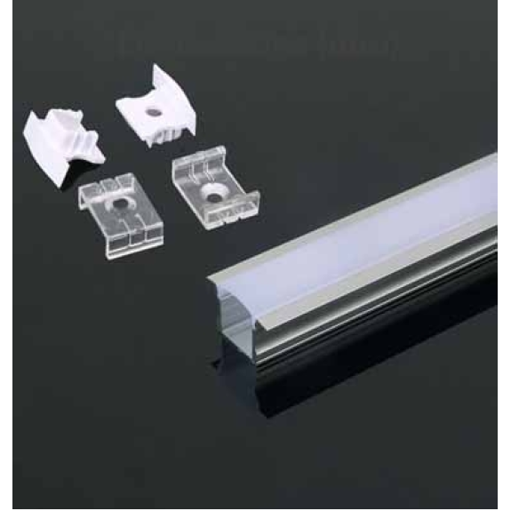 VT-8107 Profilo in alluminio da 2M milky cover incasso per striscia LED - sku 3351-Leggi tutto