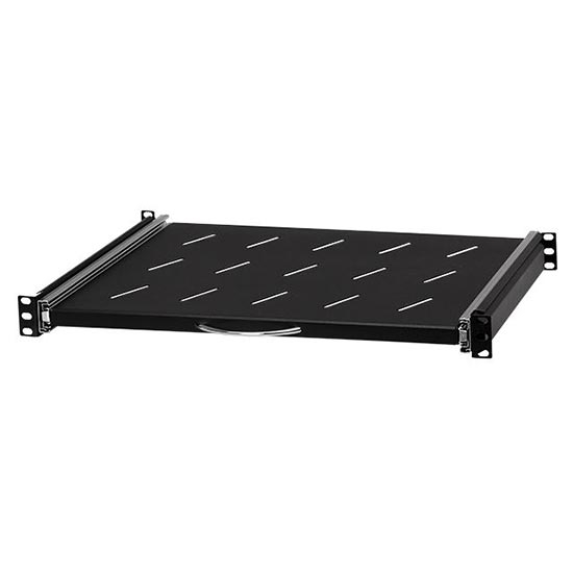 Étagère amovible de 350 mm 1U avec rack 19 "ROL9005 Rack armoire équipée de vis d'assemblage-Lire la description