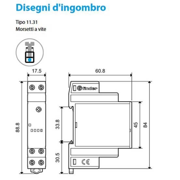 Relè crepuscolare 16A - 1 contatto NO con morsetti a vite montaggio barra DIN Tipo 11.31  113182300000-Leggi tutto