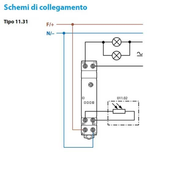 Relè crepuscolare 16A - 1 contatto NO con morsetti a vite montaggio barra DIN Tipo 11.31  113182300000-Leggi tutto