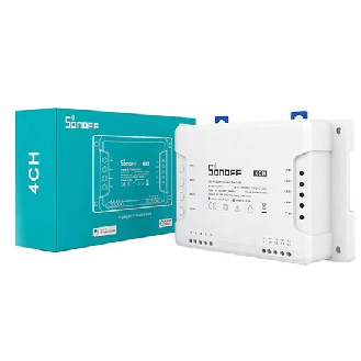 Interruttore universale smart switch WiFi controllo 4Ch linee indipendenti con temporizzazione guida DIN  4CHR3-Leggi tutto