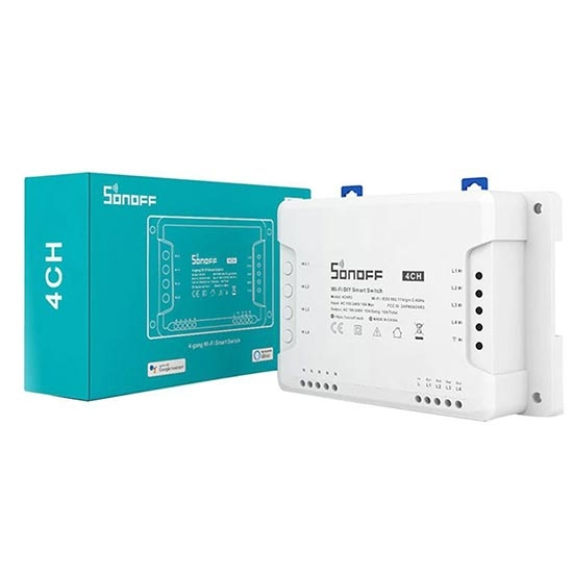 Smart Switch Universal Switch WiFi Control 4CH Lignes indépendantes avec conduite DIN 4CHR3-Lire la description