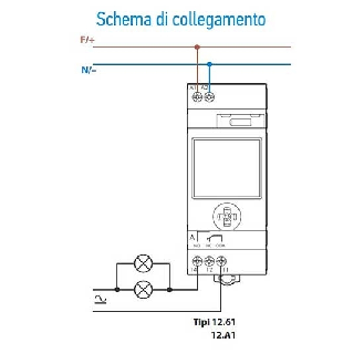 Interruttore orario settimanale digitale smart NFC 1 contatto 16A 2 modalità di programmazioni Tipo 12.61  126182300000-Leggi tutto