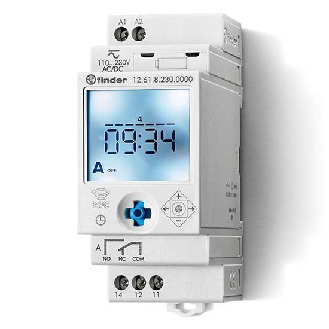 Interruttore orario settimanale digitale smart NFC 1 contatto 16A 2 modalità di programmazioni Tipo 12.61  126182300000-Leggi tutto