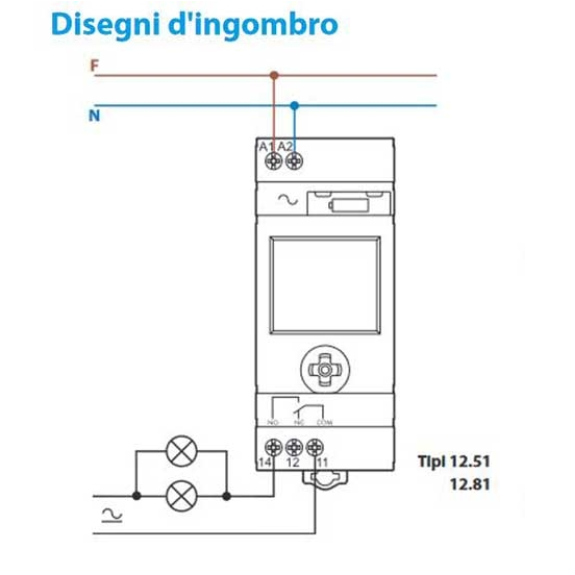 Interruttore orario/astronomico digitale smart NFC 1 contatto 16A 2 modalità di programmazioni Tipo 12.81  128182300000-Leggi tutto