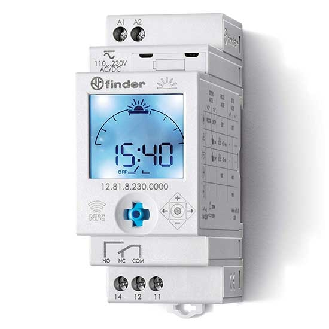 Interruttore orario/astronomico digitale smart NFC 1 contatto 16A 2 modalità di programmazioni Tipo 12.81  128182300000-Leggi tutto