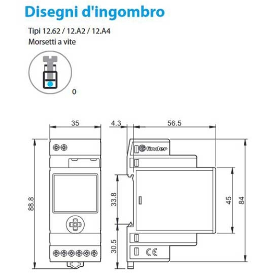 Interruttore orario/astronomico settimanale digitale smart NFC 2 contatti 16A 2 modalità di programmazioni Tipo 12.A2  12A282300000-Leggi tutto