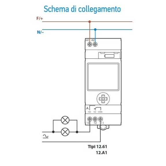 Interruttore orario/astronomico settimanale digitale smart NFC 1 contatto 16A 2 modalità di programmazioni Tipo 12.A1  12A182300000-Leggi tutto