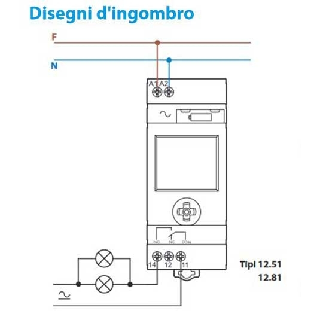 Interruttore orario giornaliero/settimanale analogico/digitale smart NFC 1 contatto 16A 2 modalità di programmazioni Tipo 12.51  125182300000-Leggi tutto