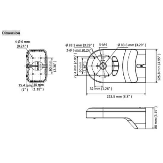DS-1294ZJ-PT supporto per telere mini dome ptz bianco plastica e acciaio uso interno/esterno-Leggi tutto