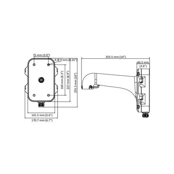 Staffa da parete per telere Speed Dome  DS-1604ZJ-Leggi tutto