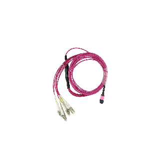 Dell EMC CBL-MPO12-4LC-OM4-20M compatible MPO-4xLC Multimode OM4 Jarretière Optique 20 mètre-Lire la description