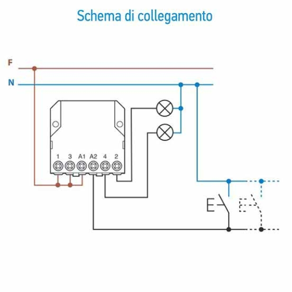 Relè interruttore ad impulsi elettromeccanico ad impulsi 230v 1 contatto NO  26018230-Leggi tutto