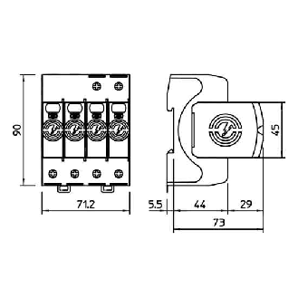 Bettermann 5095253 Scaricatore di sovratensioni surgecontroller 20 kA V20-3+NPE-280-Leggi tutto