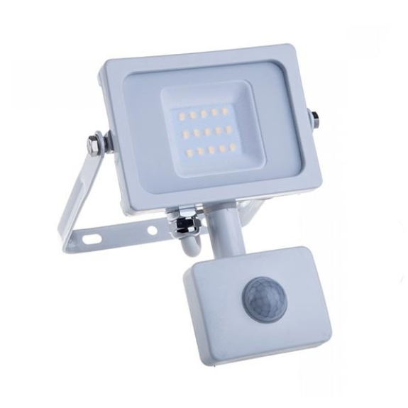 Pro VT-10-10-10S LED 10W Ultra Slim White avec capteur PIR blanc naturel 4000K IP65-SKU 434-Lire la description