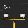 VT-41150 Treppiede cavalletto in alluminio per 2 fari LED da 10w fino a 50W colore giallo SKU 9104