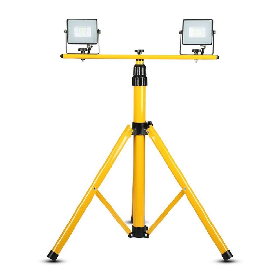 VT-41150 Treppiede cavalletto in alluminio per 2 fari LED da 10w fino a 50W colore giallo SKU 9104-Leggi tutto