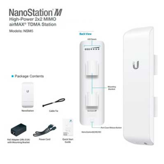 Punto di accesso Ubiquiti NSM5 Nano Station MIMO 5GHz +150Mbpx-Leer más
