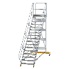 Plattformtreppe fahrbar 45° Stufenbreite 1000mm 17 Stufen