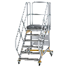 Fahrbare Plattformtreppe 45° mit 6 Stufen Fahrbare Plattformtreppe 45° mit 6 Stufen