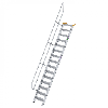 Treppe 60° inkl. Handlauf, 600mm Stufenbreite, 15 Stufen