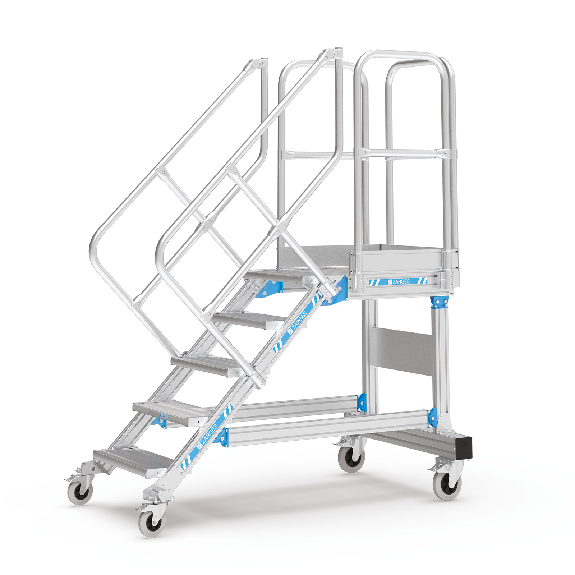 Mobile Plattformtreppe mit 45° Neigung und 5 Stufen-Beschreibung lesen
