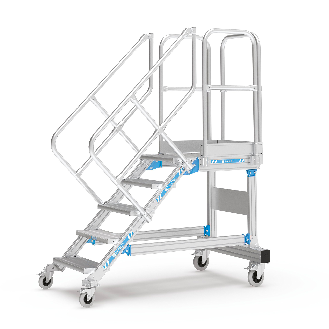 Plattformtreppe fahrbar 45° 600mm Stufenbreite 5 Stufen-Beschreibung lesen