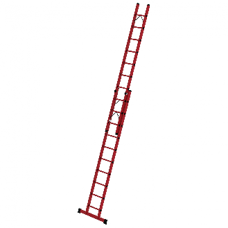 Vollkunststoff Seilzugleiter mit Traverse 2x10 Sprossen-Beschreibung lesen