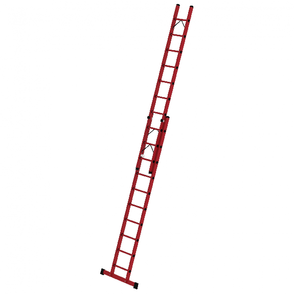Vollkunststoff Seilzugleiter mit Traverse 2x10 Sprossen Vollkunststoff Seilzugleiter mit Traverse 2x10 Sprossen-Beschreibung lesen