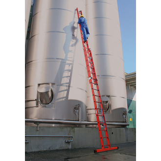 Vollkunststoff Seilzugleiter mit Traverse 2x10 Sprossen-Beschreibung lesen