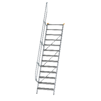 Treppe 60° inkl. Handlauf, 800mm Stufenbreite, 13 Stufen-Beschreibung lesen