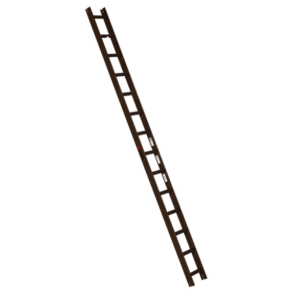 Euroline Premium Kaminkehrerleiter 14 Sprossen RAL8014 Braun-Beschreibung lesen