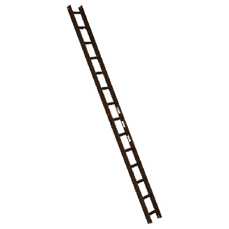 Euroline Premium Kaminkehrerleiter 14 Sprossen RAL8014 Braun-Beschreibung lesen