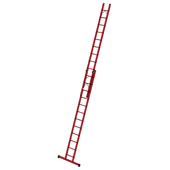 Kunststoffleiter mit Traverse 2x12 Sprossen-Beschreibung lesen